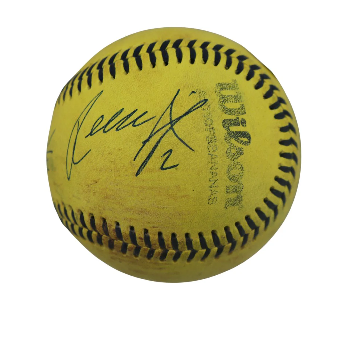 Alexiades & Luigs Autographed GU Banana Ball w/Case 6.13.25 Great American Ball Park  - Image 3