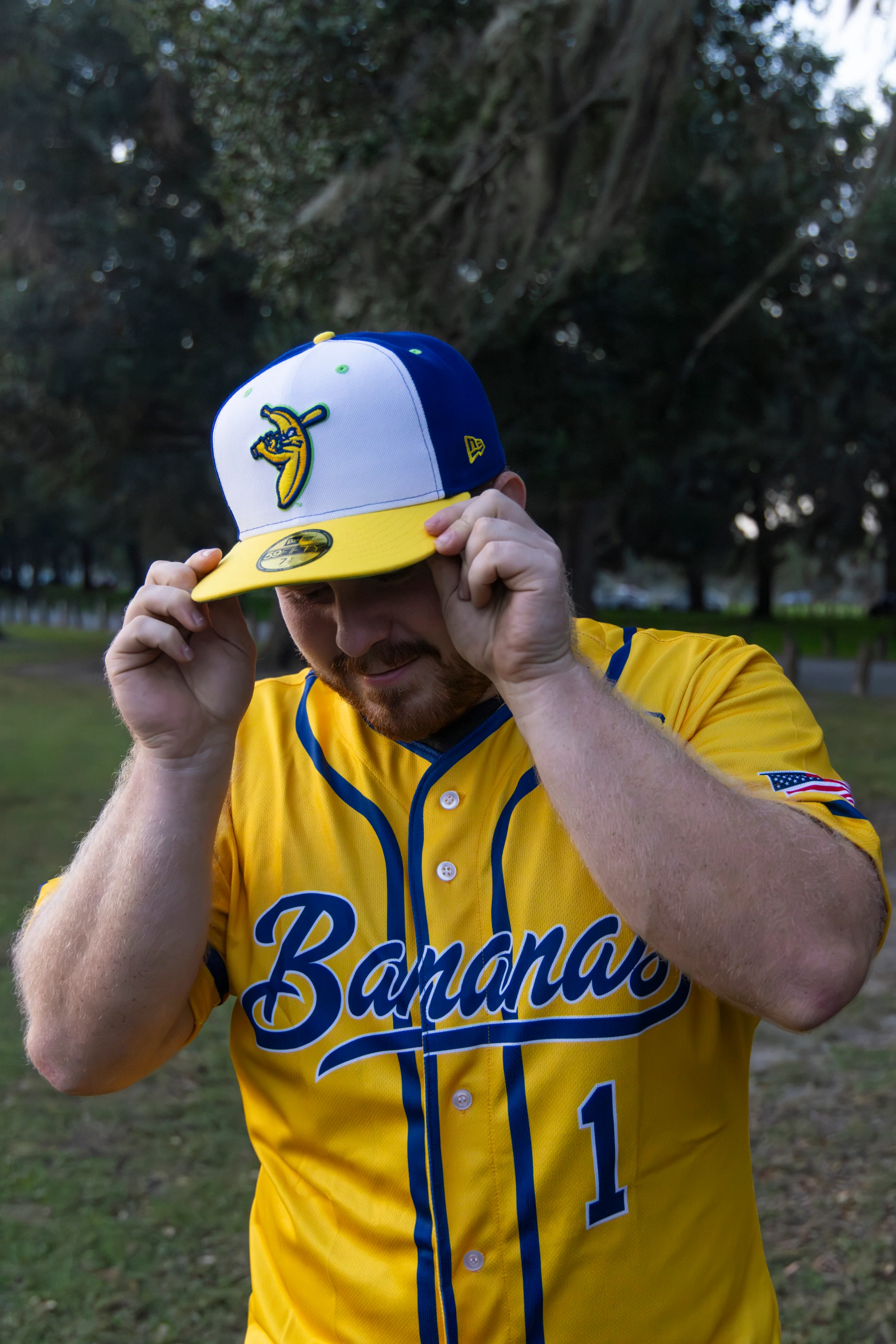 Bananas 5950 Alternate Hat - White/Blue - Image 8