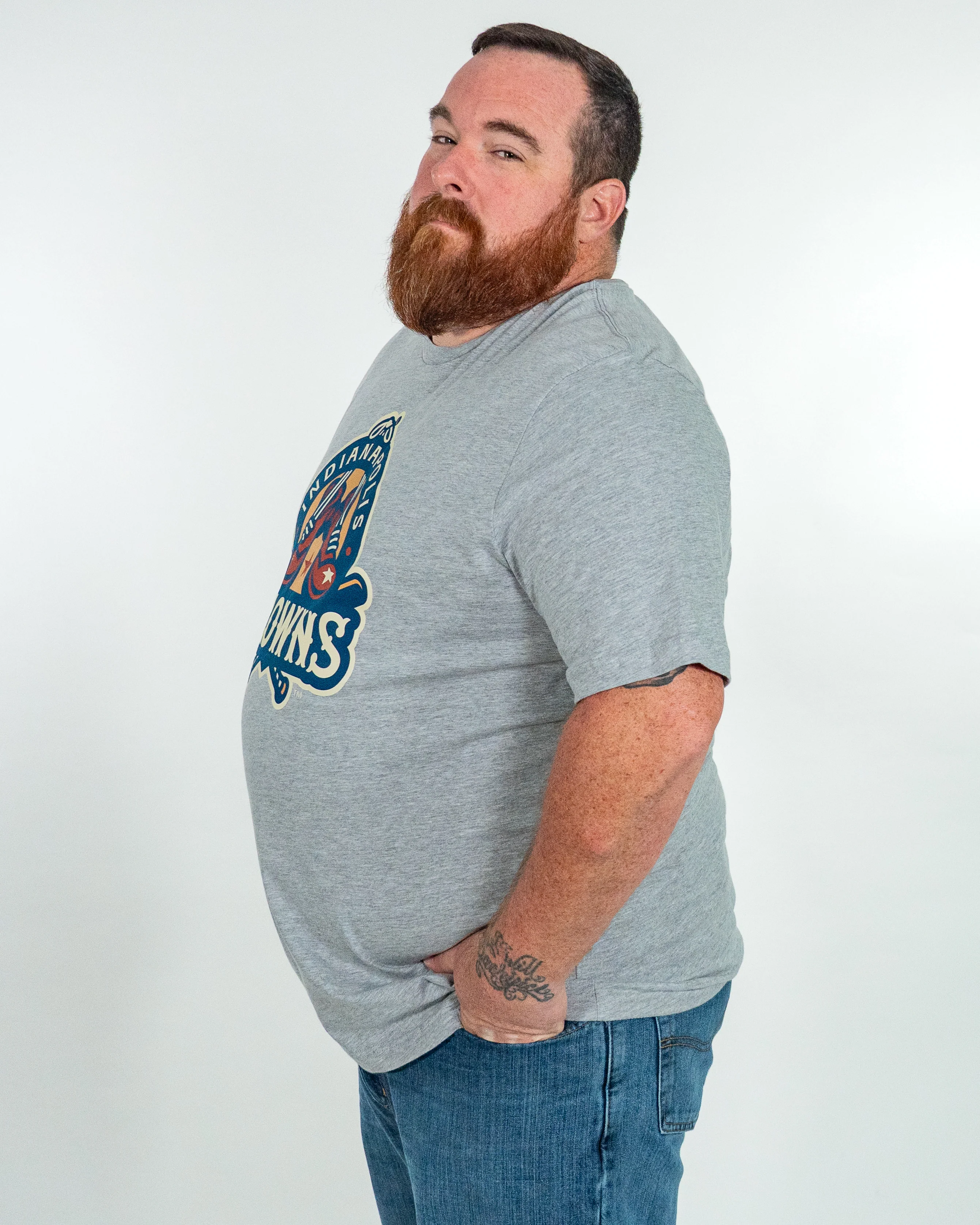 Clowns Primary Logo Tee - Gray Heather - Image 3