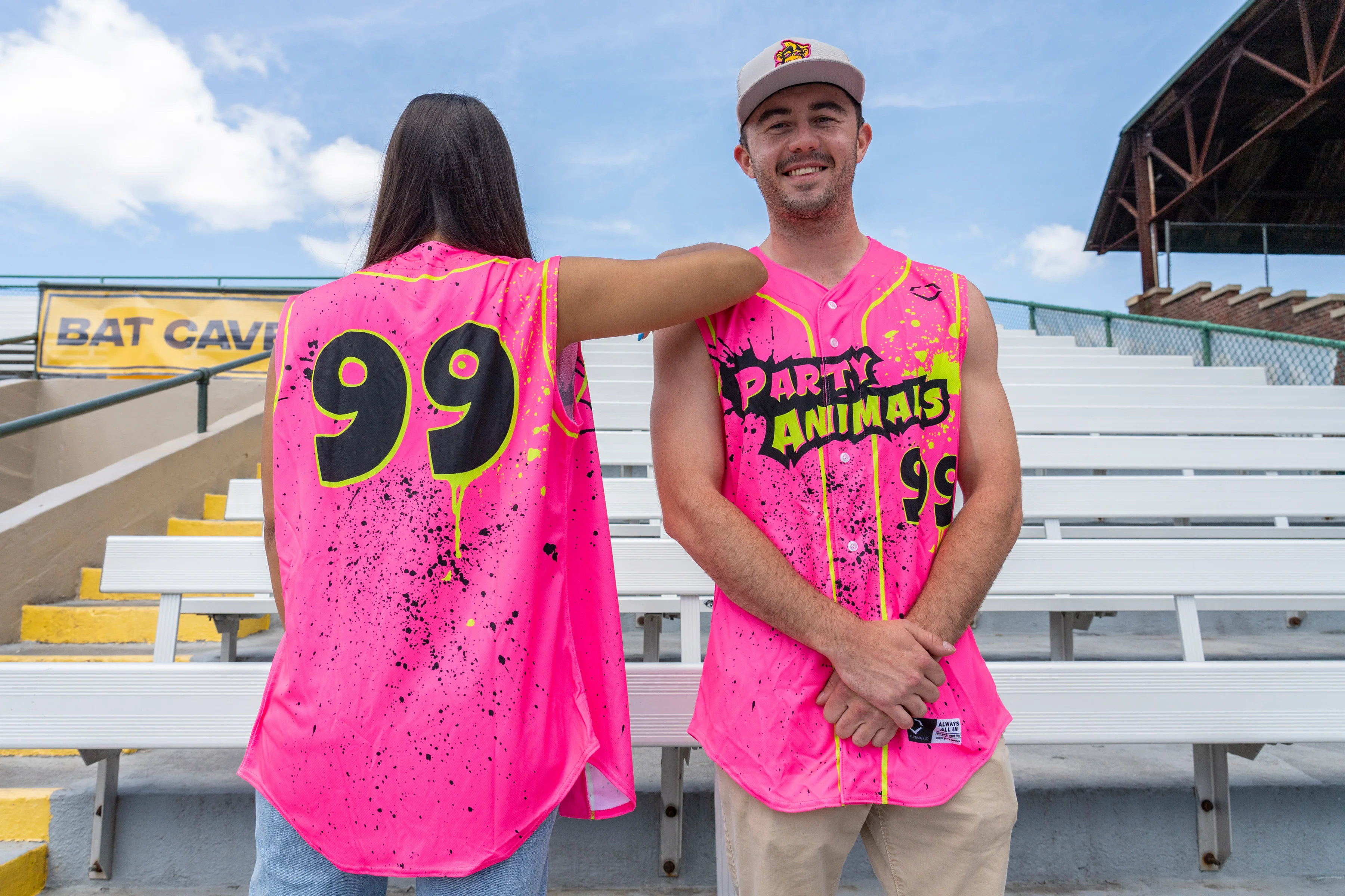 Party Animals EvoShield Sleeveless Jersey - Pink Splatter Paint - Image 4