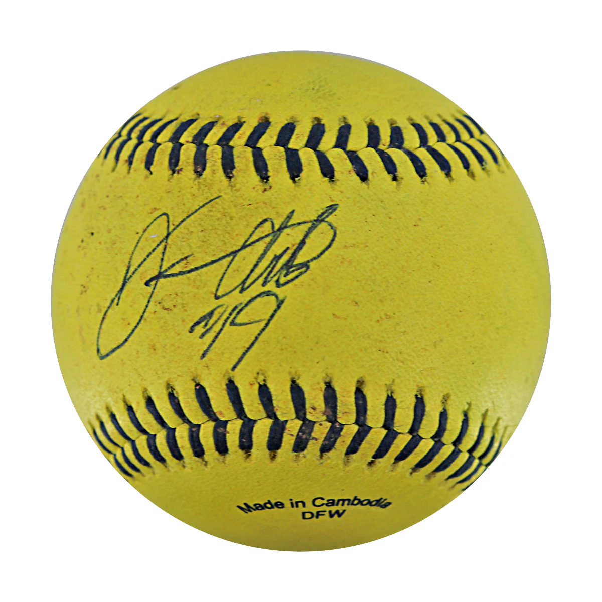Dan Oberst Autographed Game Used Banana Ball 7.19.25 Busch Stadium