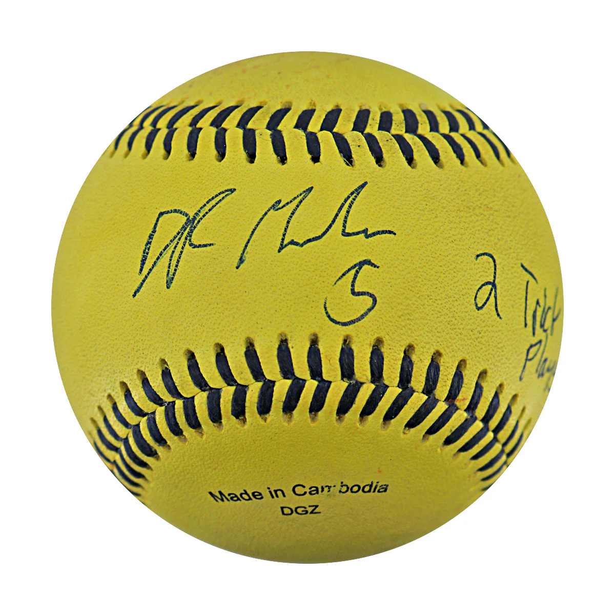 DR Meadows Signed Inscribed Game Used Banana Ball w/Case 5.24.25 Kauffman Stadium