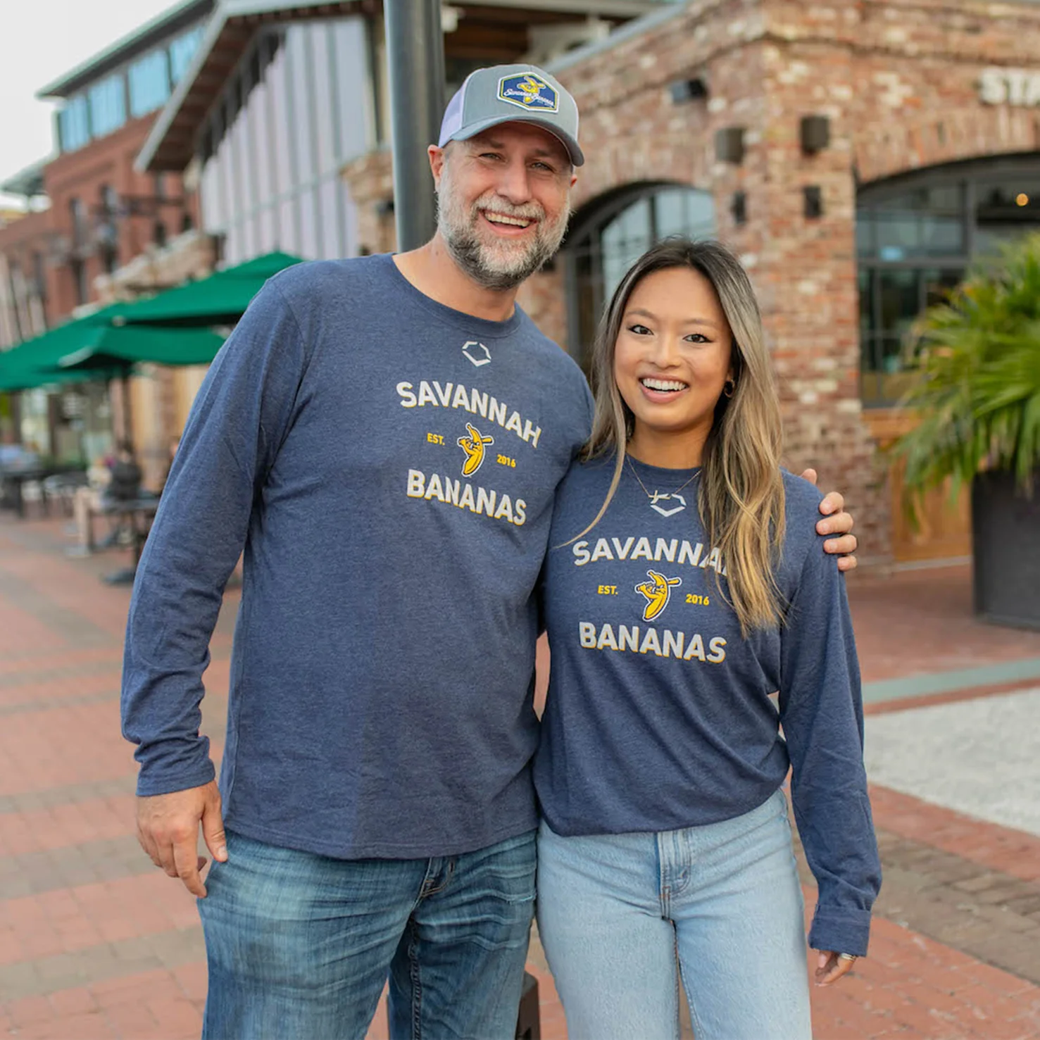 Bananas EvoShield Long Sleeve Tee - Heathered Navy - Image 4