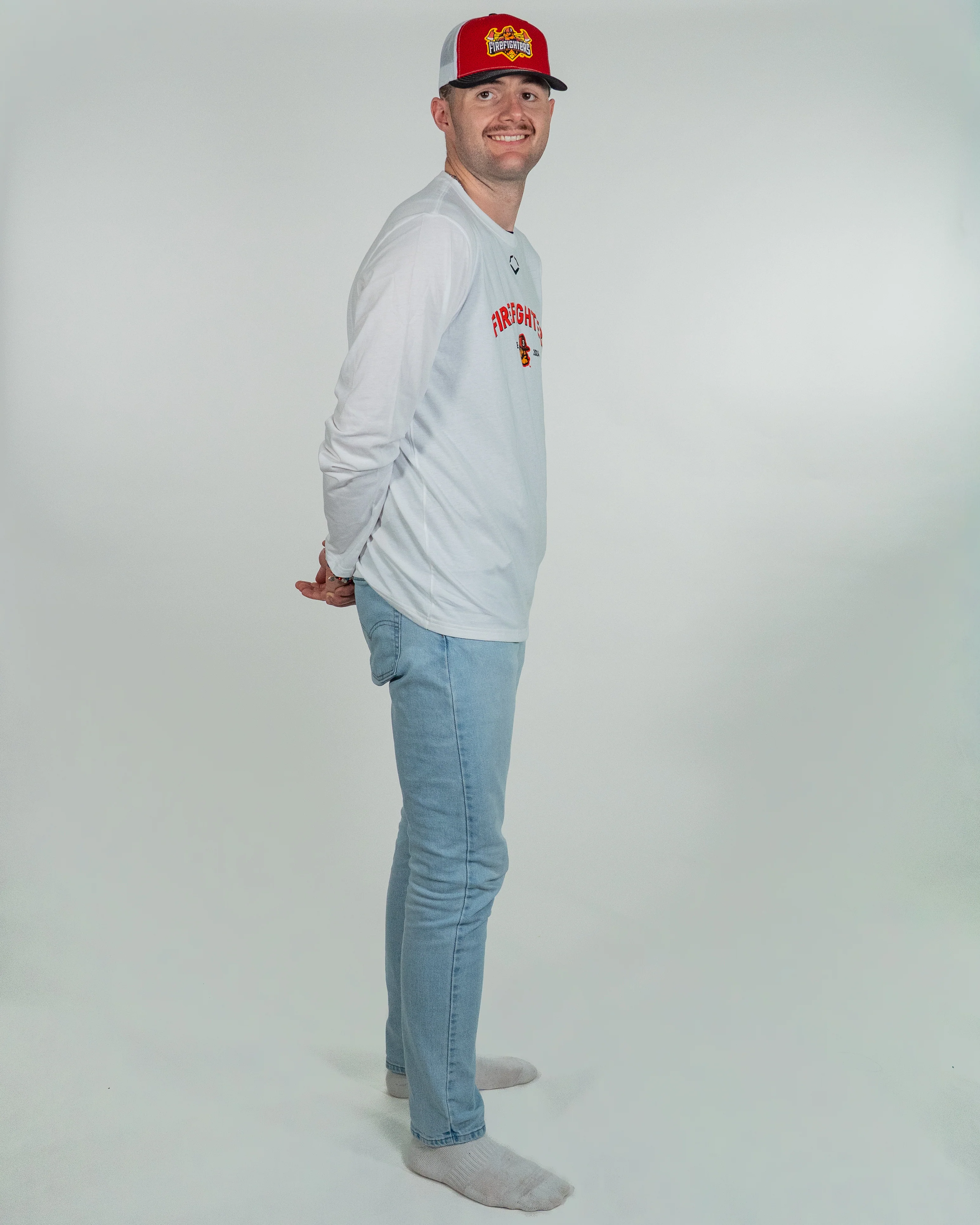 Firefighters EvoShield Long Sleeve Cotton Tee - White - Image 4