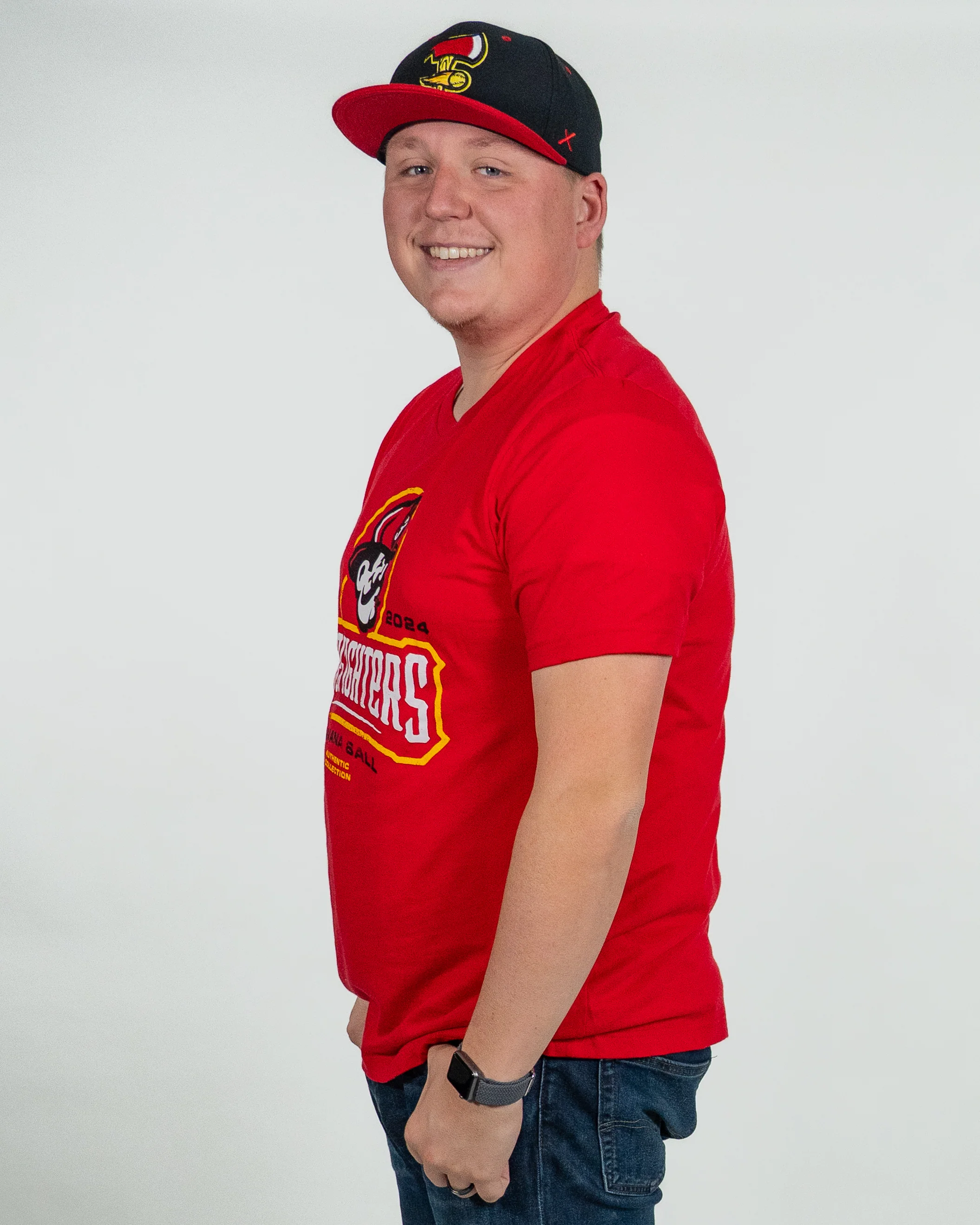Firefighters Fighter Head Short Sleeve Tee - Red - Image 5