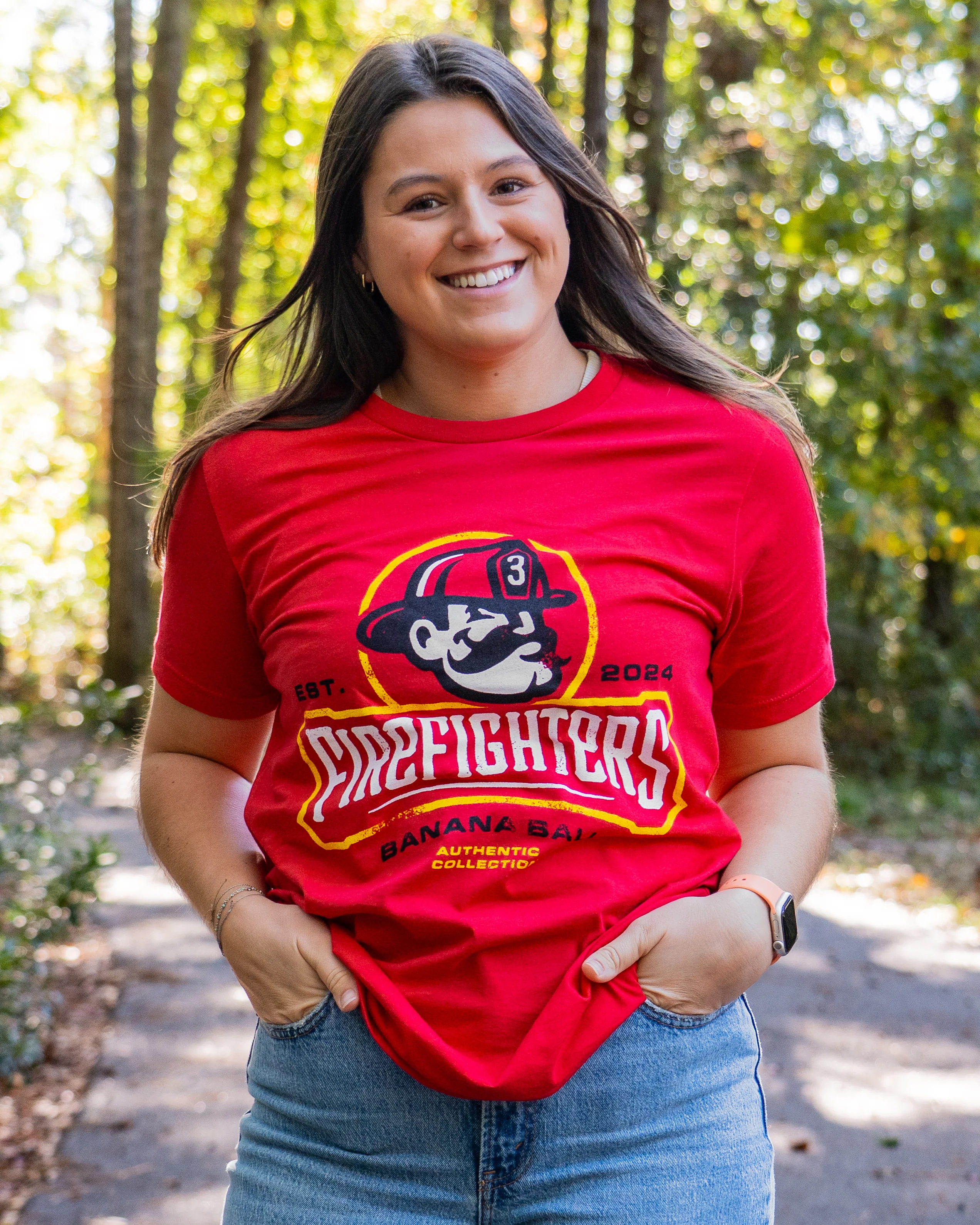 Firefighters Fighter Head Short Sleeve Tee - Red - Image 6