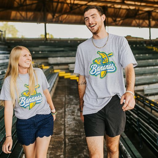 Bananas Short Sleeve Primary Logo Tee - Gray - Image 3