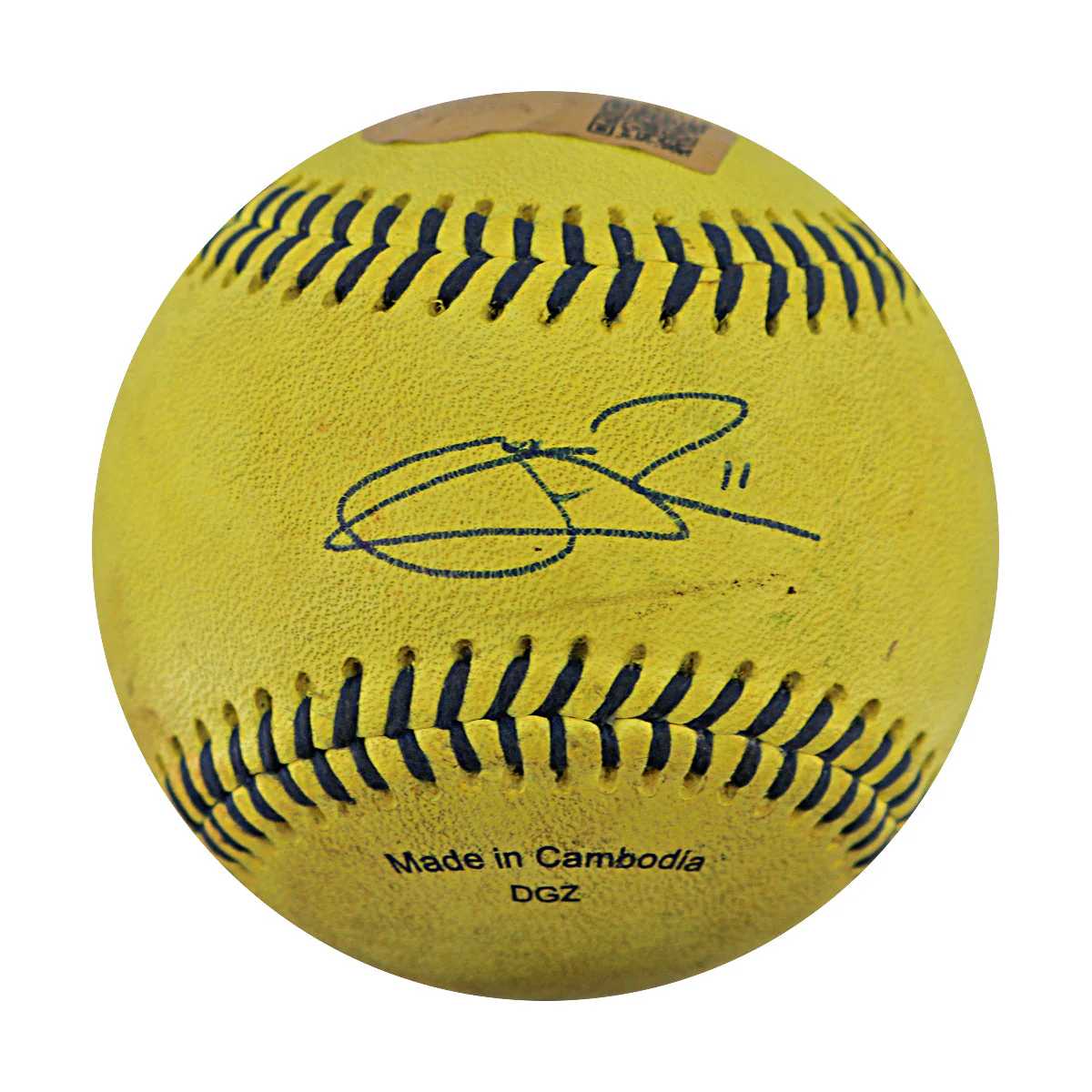 Jeremy Guthrie Signed Game Used Banana Ball w/Case 5.23.25 Kauffman Stadium