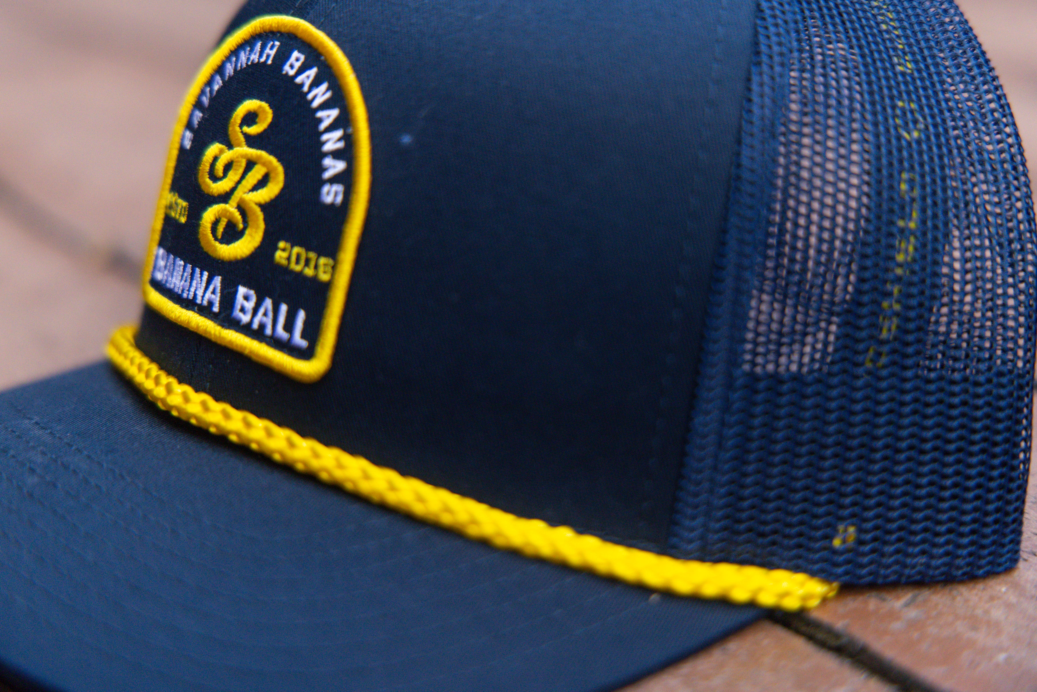 Bananas EvoShield Adjustable Trucker Patch Logo Hat with Yellow Rope- Navy - Image 4