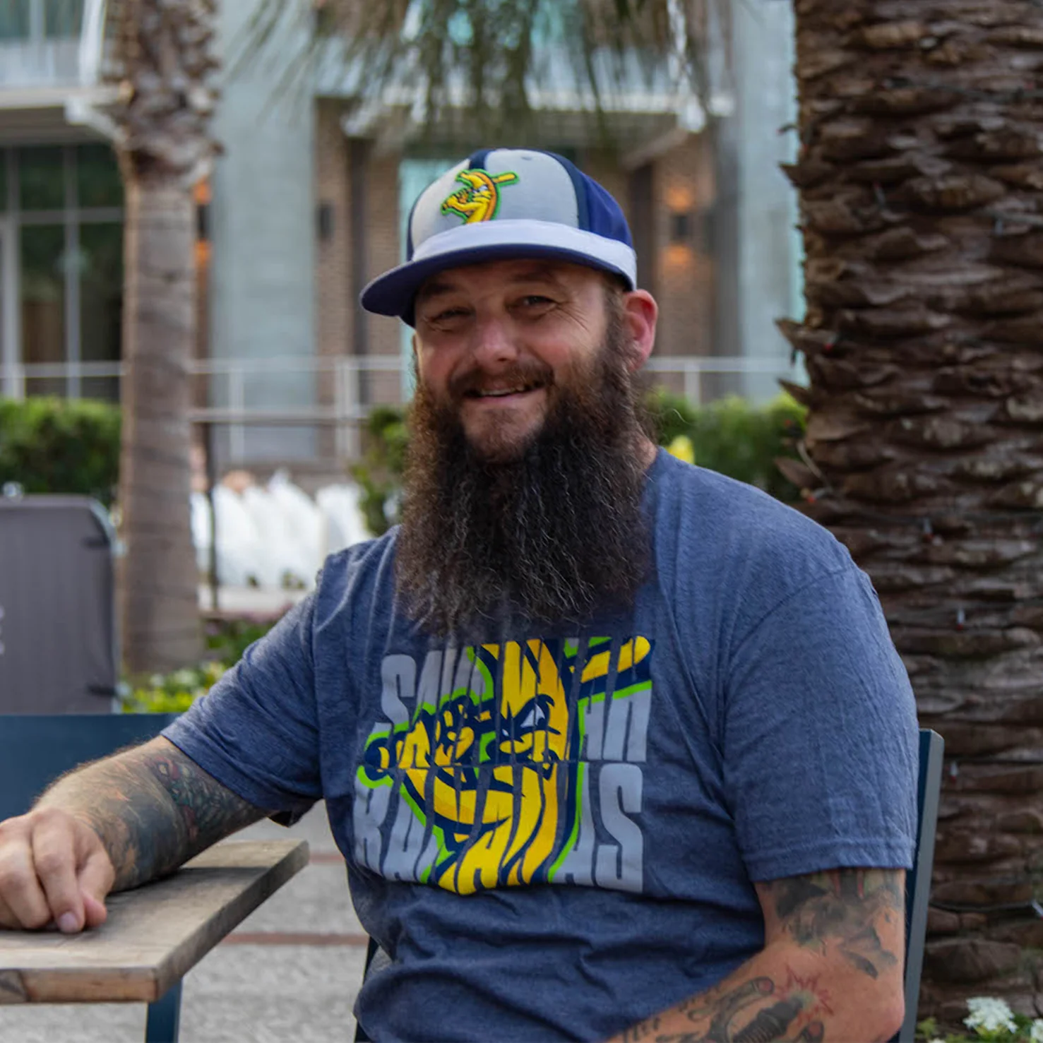Bananas Short Sleeve Knockout Tee - Heathered Navy - Image 4