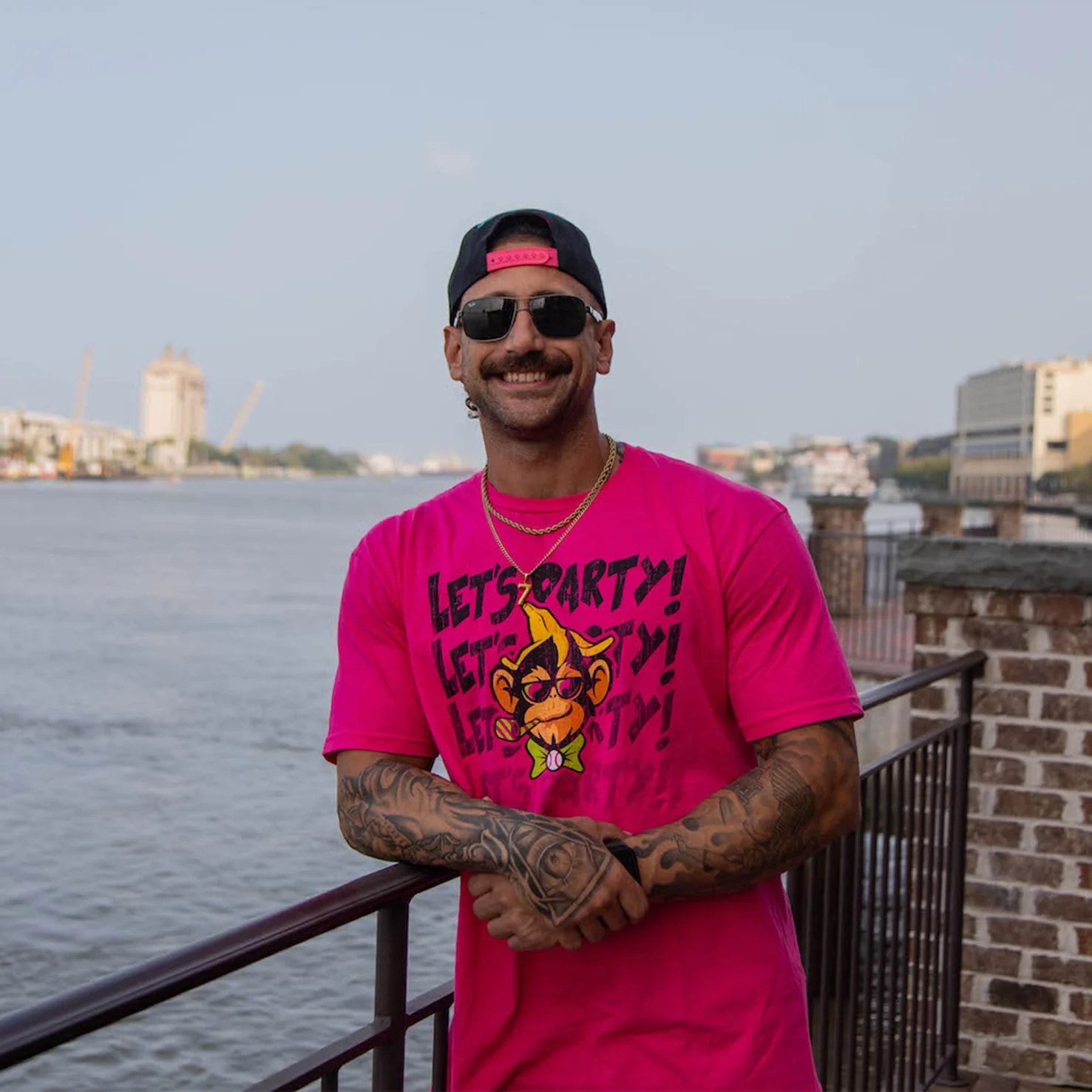 Party Animals Short Sleeve Let's Party Tee - Pink - Image 3