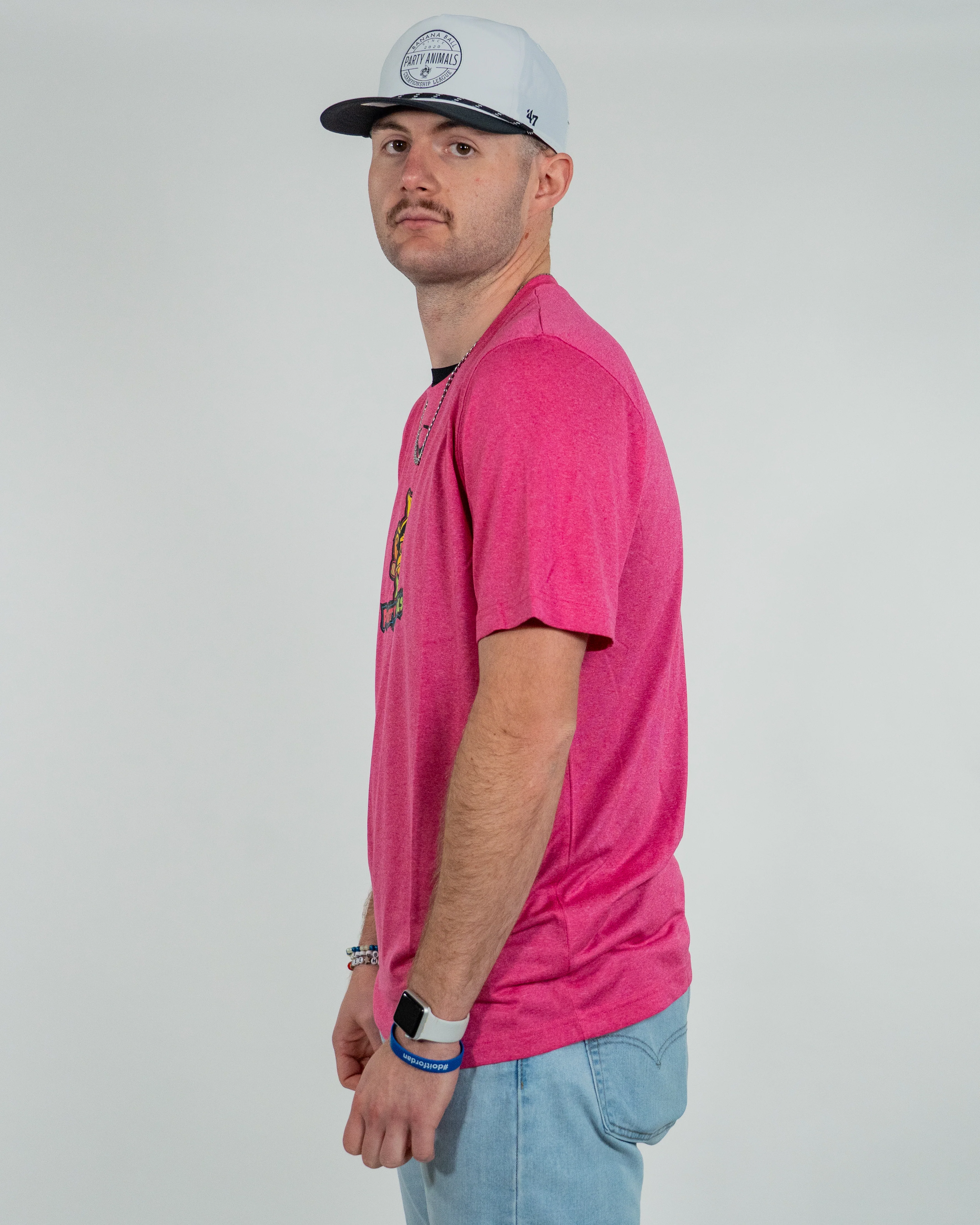 Party Animals EvoShield Primary Logo Short Sleeve Tech Tee - Pink - Image 5