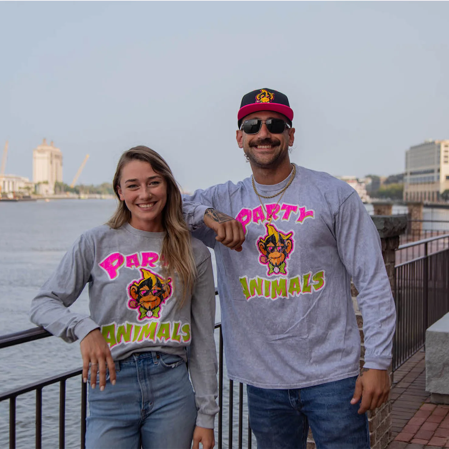 Party Animals Long Sleeve Tee - Mineral Wash - Image 3