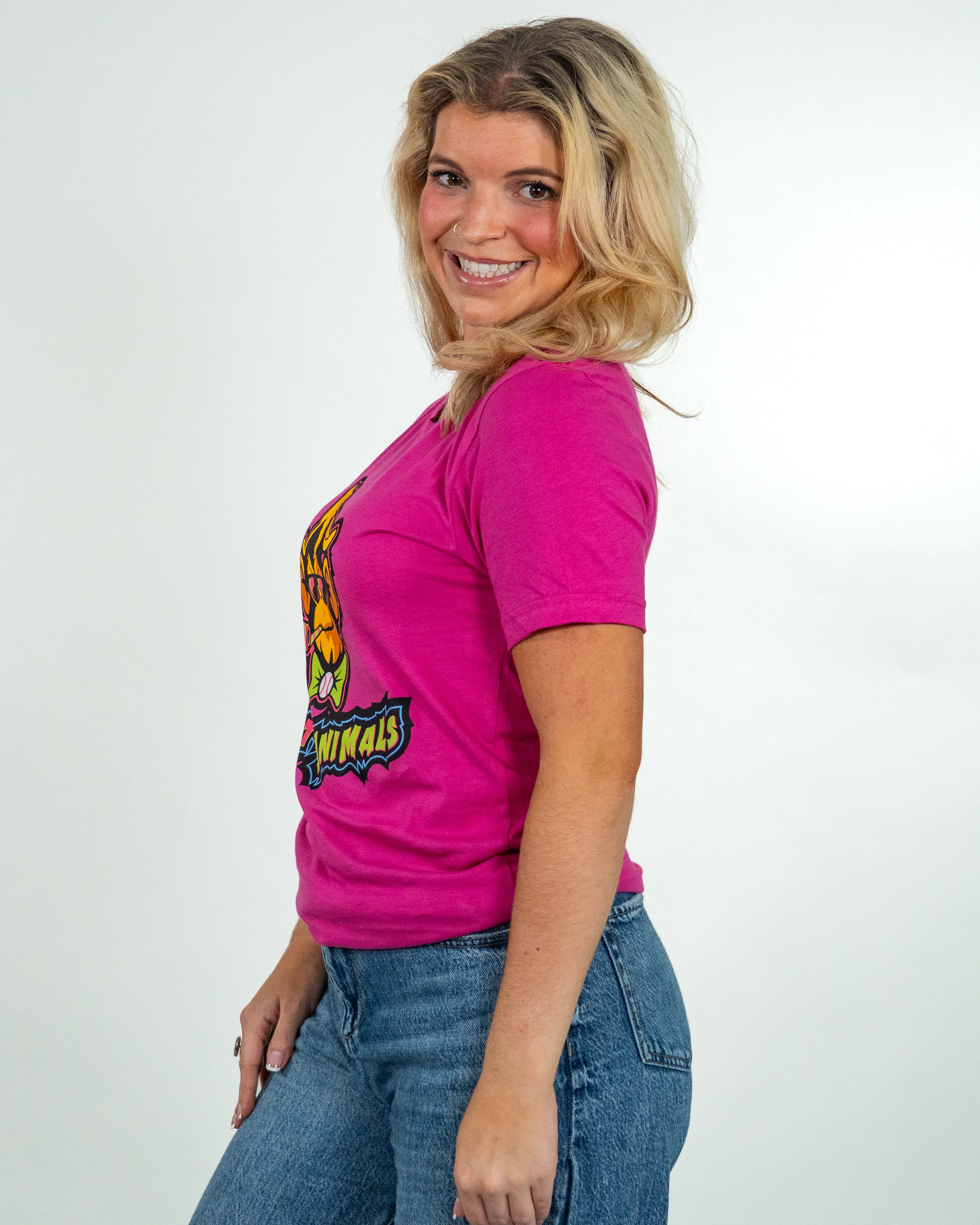 Party Animals Short Sleeve Primary Logo Tee - Pink - Image 6