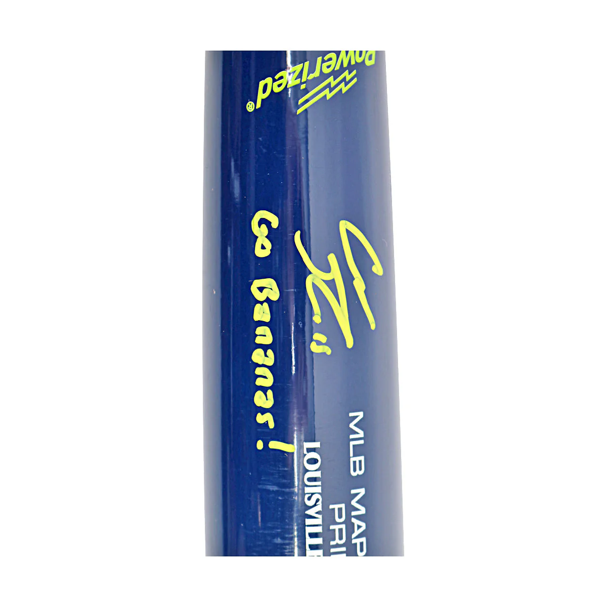 Robert Anthony Cruz Savannah Bananas Autographed Inscribed 'Go Bananas' LS CB35 Game Model 2025 Bat - Image 3