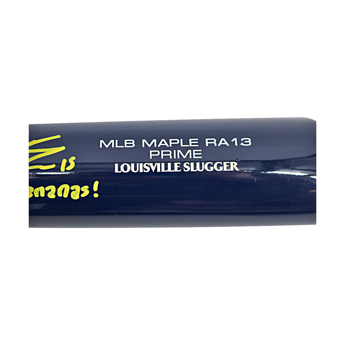 Robert Anthony Cruz Savannah Bananas Autographed Inscribed 'Go Bananas' LS RA13 Game Model 2025 Bat - Image 4