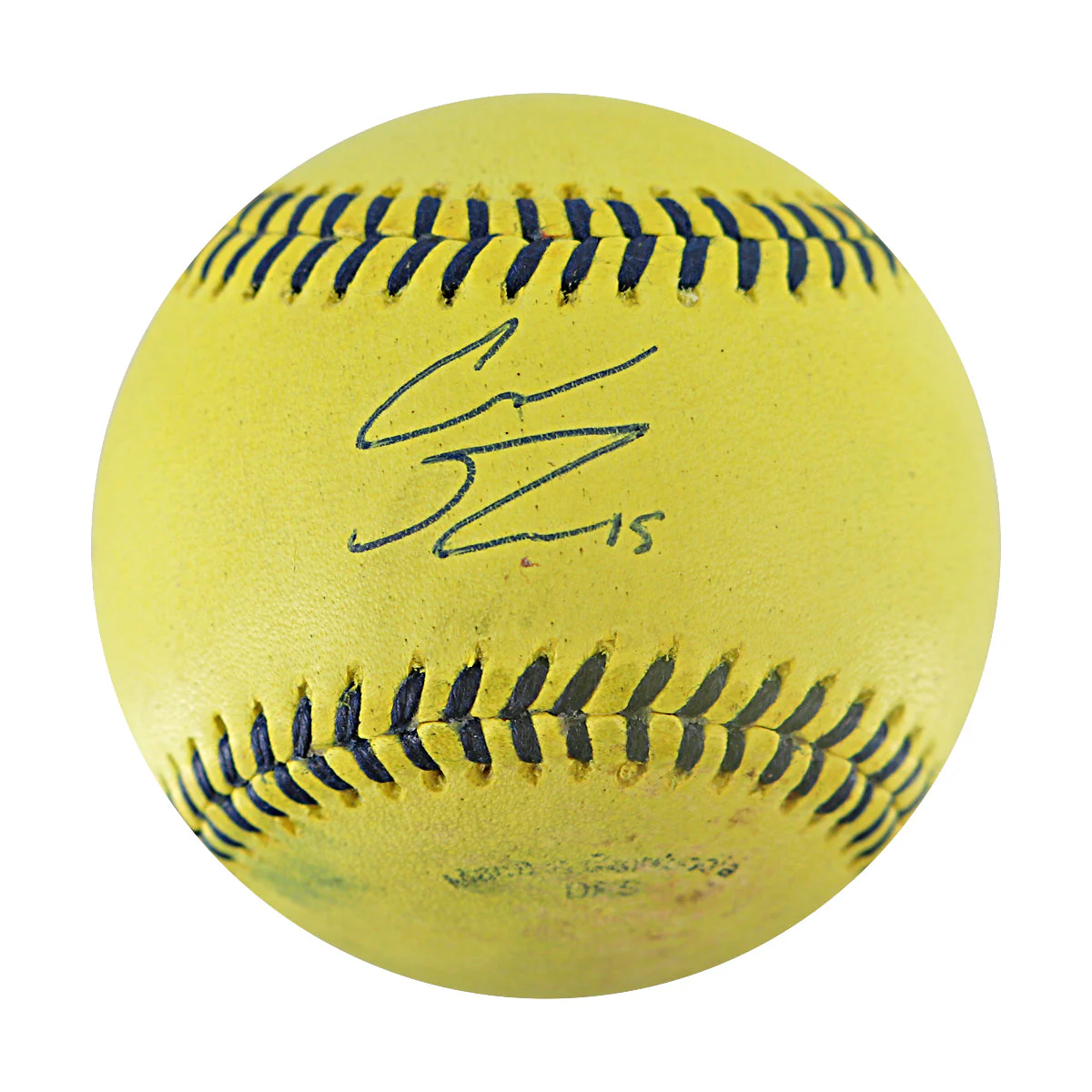 RobertAnthony Cruz Bananas Autographed Game Used Official Banana Ball 8.10.25 Coors Field