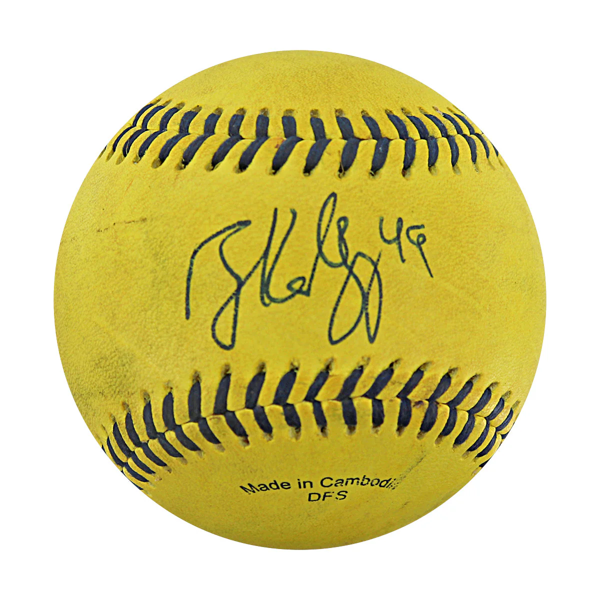 Ryan Kellogg Autographed Game Used Banana Ball w/Case 6.27.25 Nationals Park
