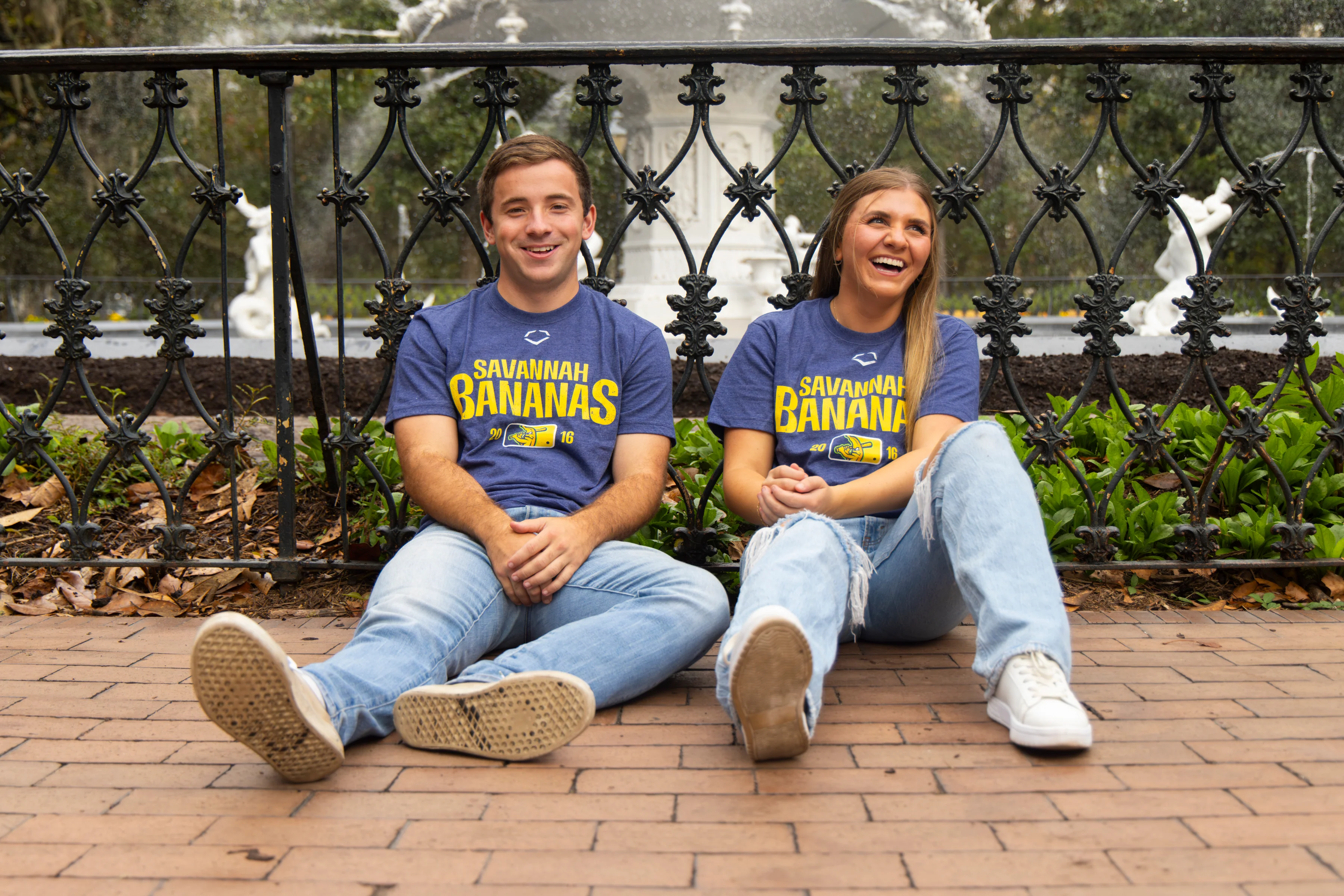 Bananas EvoShield Distressed Logo Tee - Navy Heather - Image 2