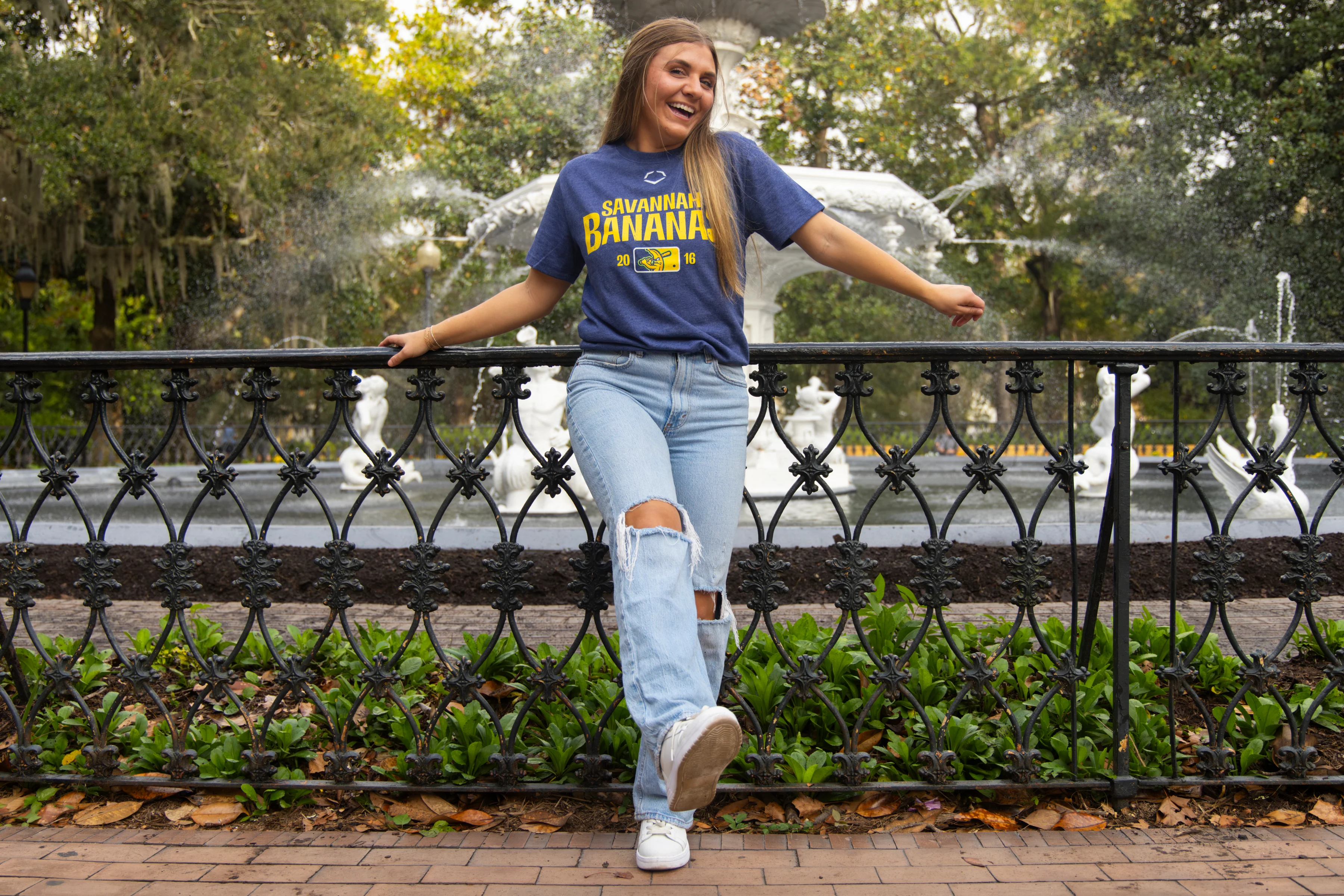 Bananas EvoShield Distressed Logo Tee - Navy Heather - Image 3
