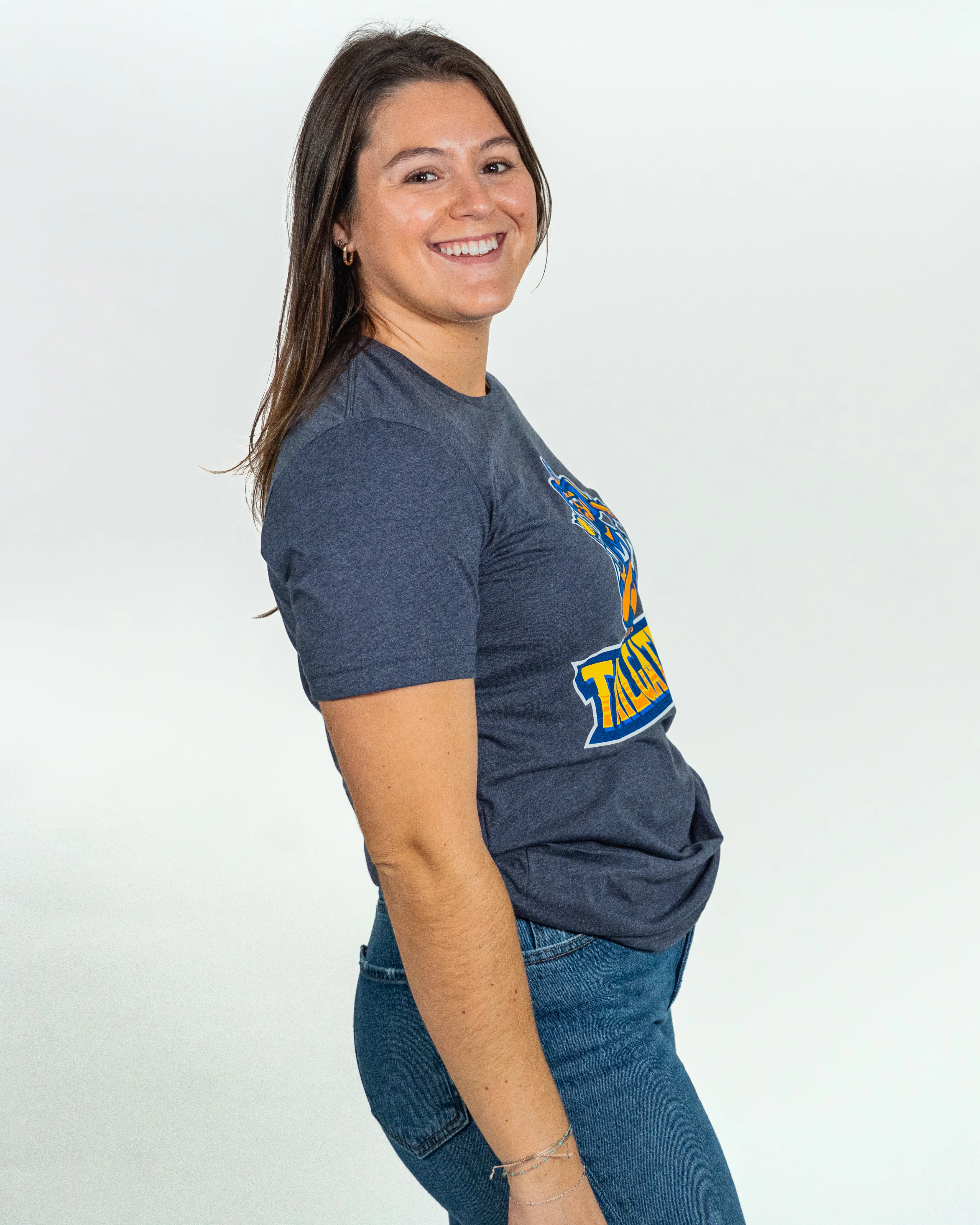 Tailgaters Primary T-Shirt - Heathered Navy - Image 4