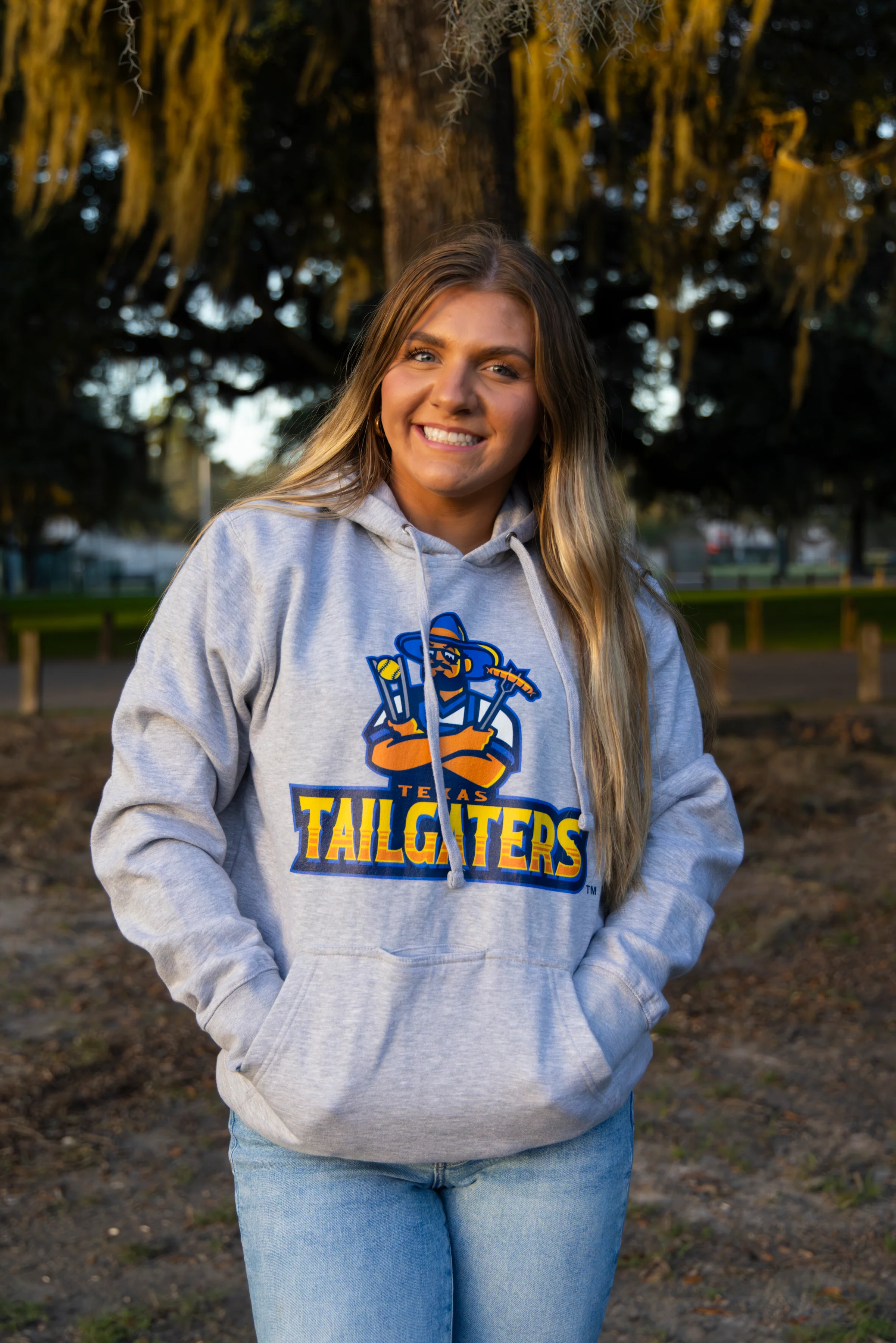 Tailgaters Primary "The Tailgater" Hoodie - Grey Heather - Image 3