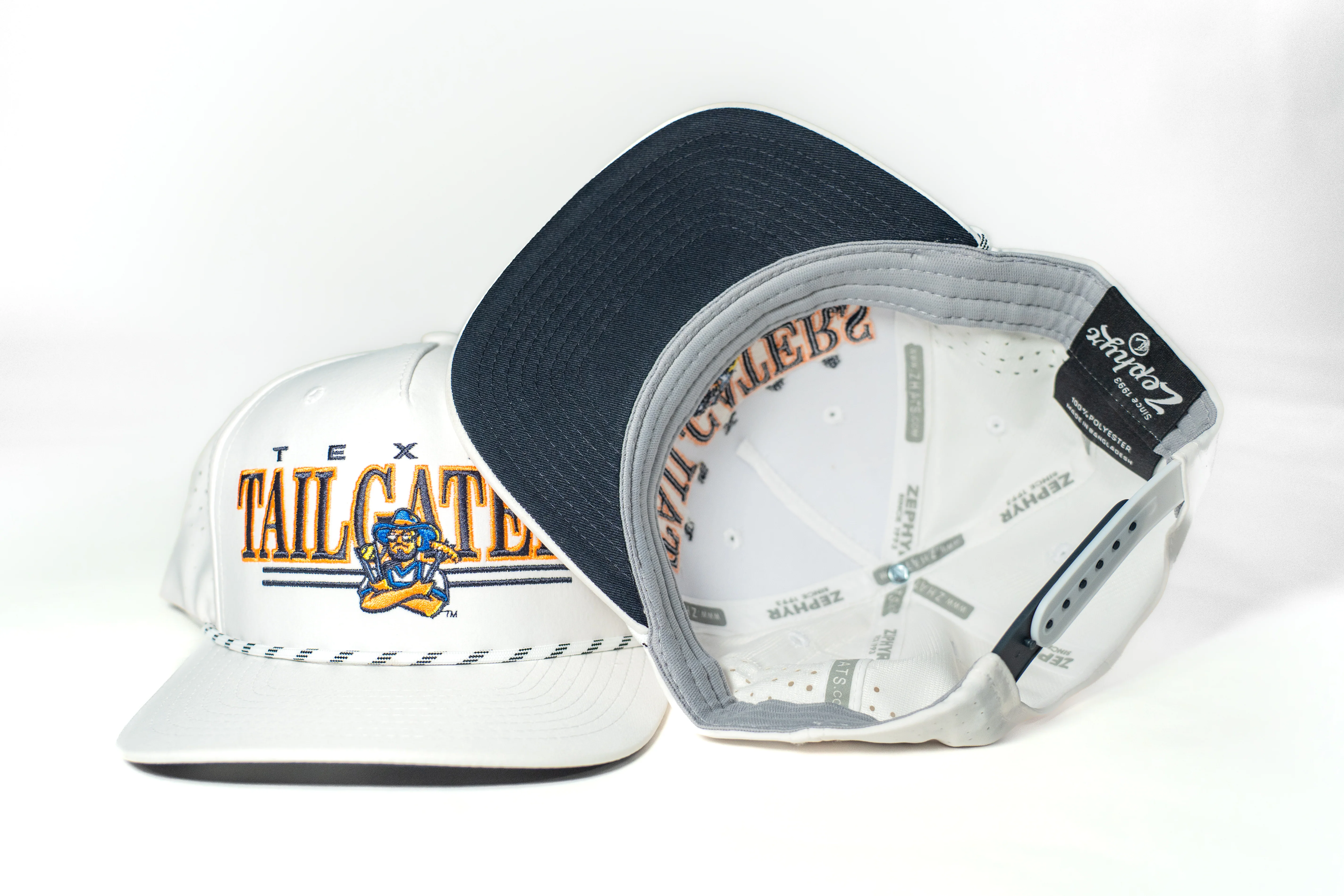 Tailgaters Zephyr Birdie Adjustable Rope Hat - White - Image 4