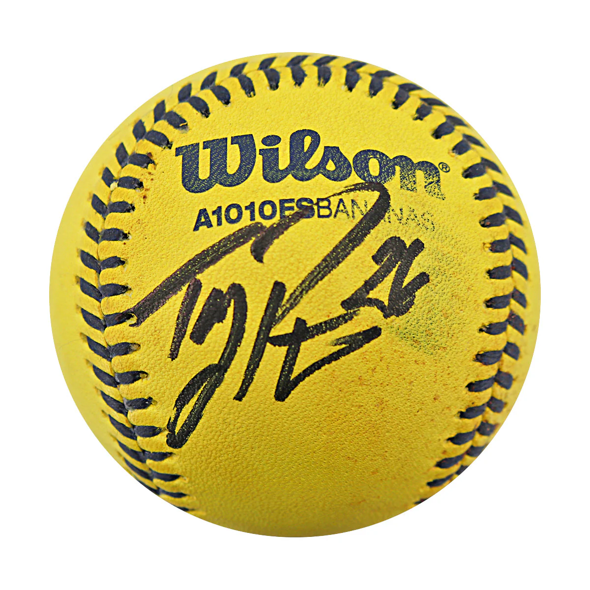TJ Porter Autographed Game Used Banana Ball w/Case 6.13.25 Great American Ball Park