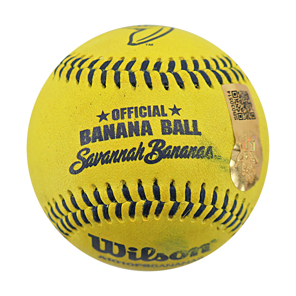 Tre Jones Autographed Game Used Banana Ball w/Case 6.14.25 Great American Ball Park - Image 3
