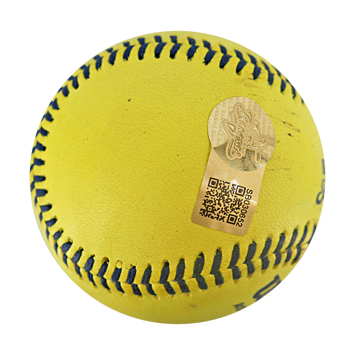 Ubaldo Jiminez Bananas Autographed Official Banana Ball 8.9.25 Coors Field  - Image 4