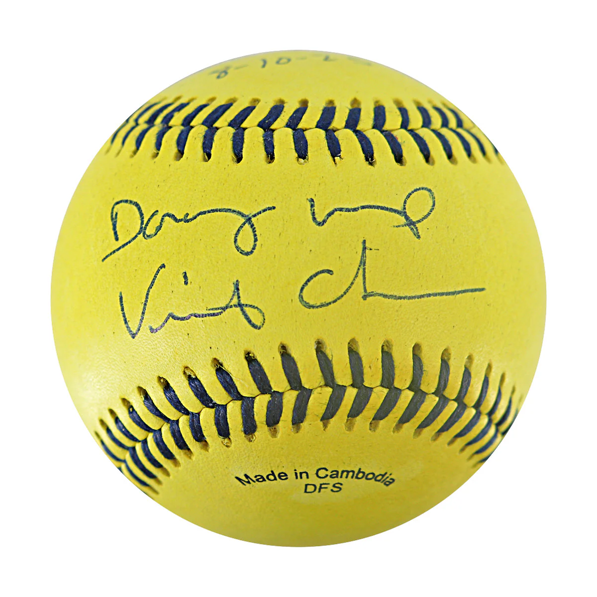 Vincent Chapman Dancing Umpire Bananas Autographed Game Used Official Banana Ball 8.10.25 Coors Field