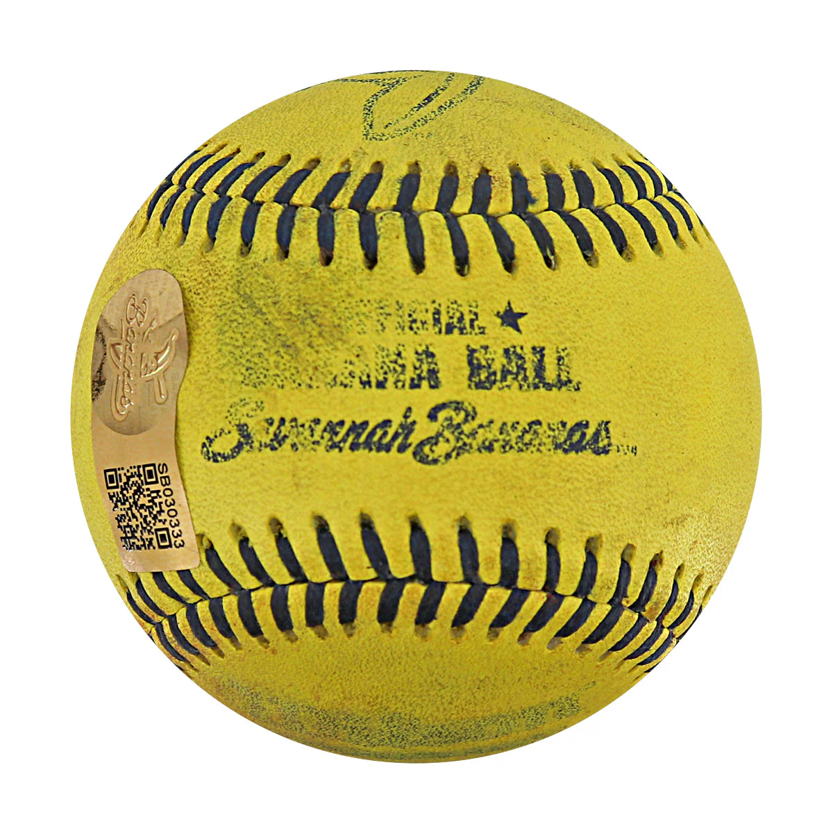 Wilson Ramos Autographed Game Used Banana Ball w/Case 6.27.25 Nationals Park  - Image 3