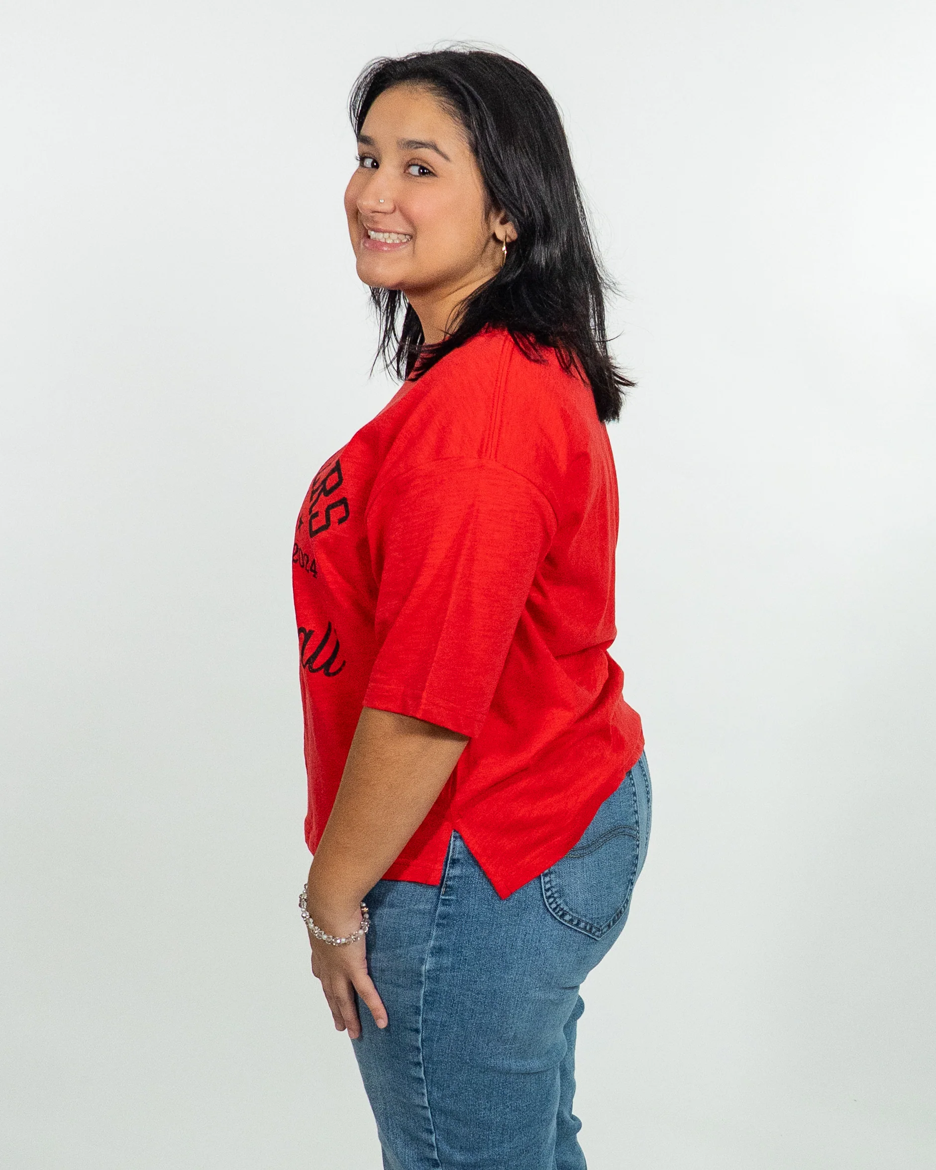 WOMEN'S Firefighters Jade Motley Mid Rise Tee - Image 5