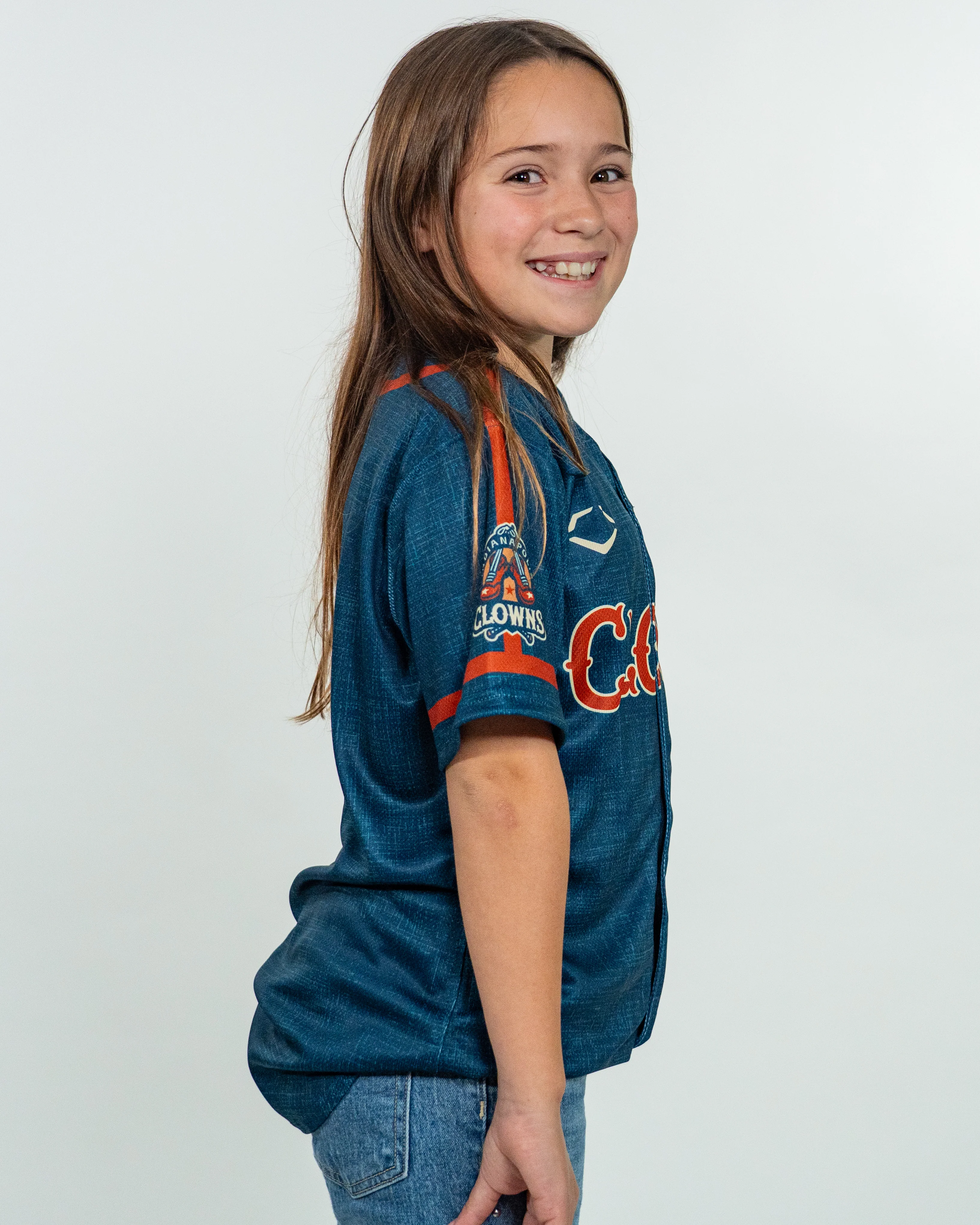 YOUTH Clowns EvoShield BBCL Jersey - Navy - Image 8